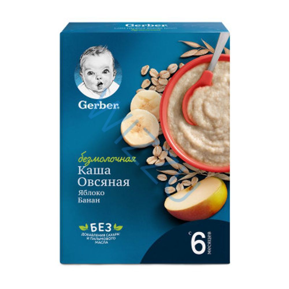 Каша овсяная сухая Банан-Яблоко Gerber, 180 г