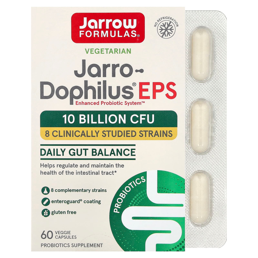 Jarrow Formulas, Jarro-Dophilus® EPS, 60 растительных капсул (5 млрд КОЕ в 1 капсуле)