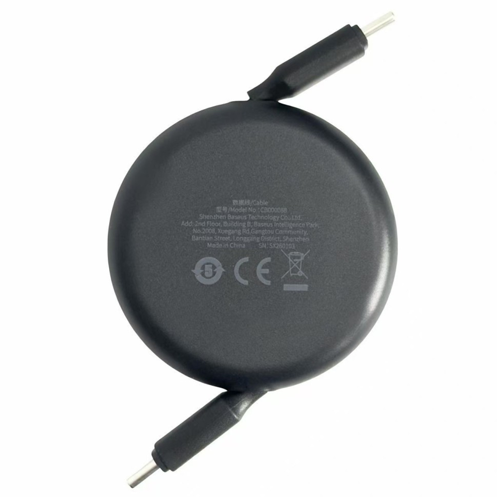 Кабель-зарядка Type-C на Type-C Baseus Free2Pull Mini Retractable 60W 1м (P10364500111-01) чёрный