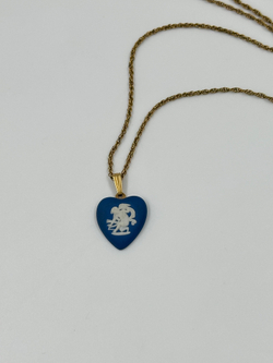 Кулон в виде сердца Wedgwood синий