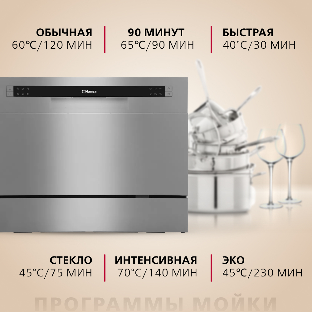 Настольная посудомоечная машина Hansa ZWM536SH