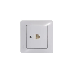 GLOSSA РОЗЕТКА компьютерная RJ45 кат. 5e, механизм, БЕЛЫЙ
