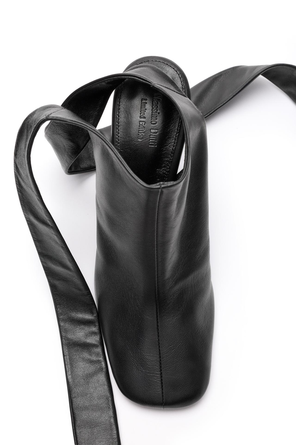 Massimo Dutti Туфли на высоком каблуке со шнуровкой - Limited Edition, черный