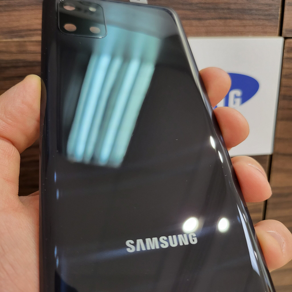 Крышка для Samsung Note 10 Lite - задняя панель премиум качество (чёрного цвета)
