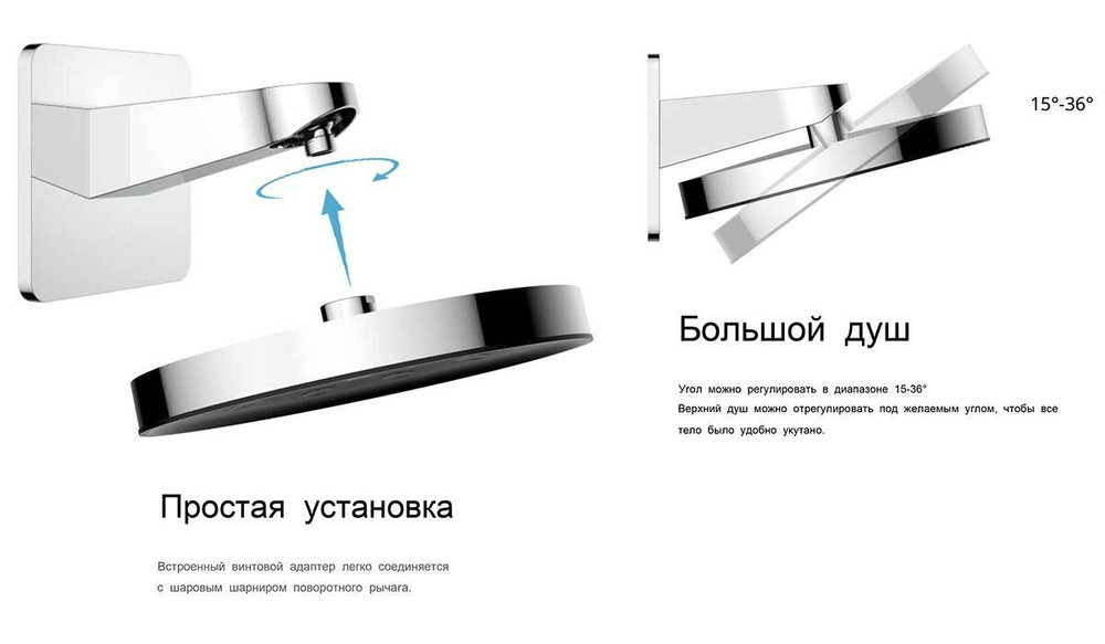 Душевой комплект Инспаер (Inspire) VSFW-3I21MT3RCH встраиваемый, термостатический, двухрежимный, хром,