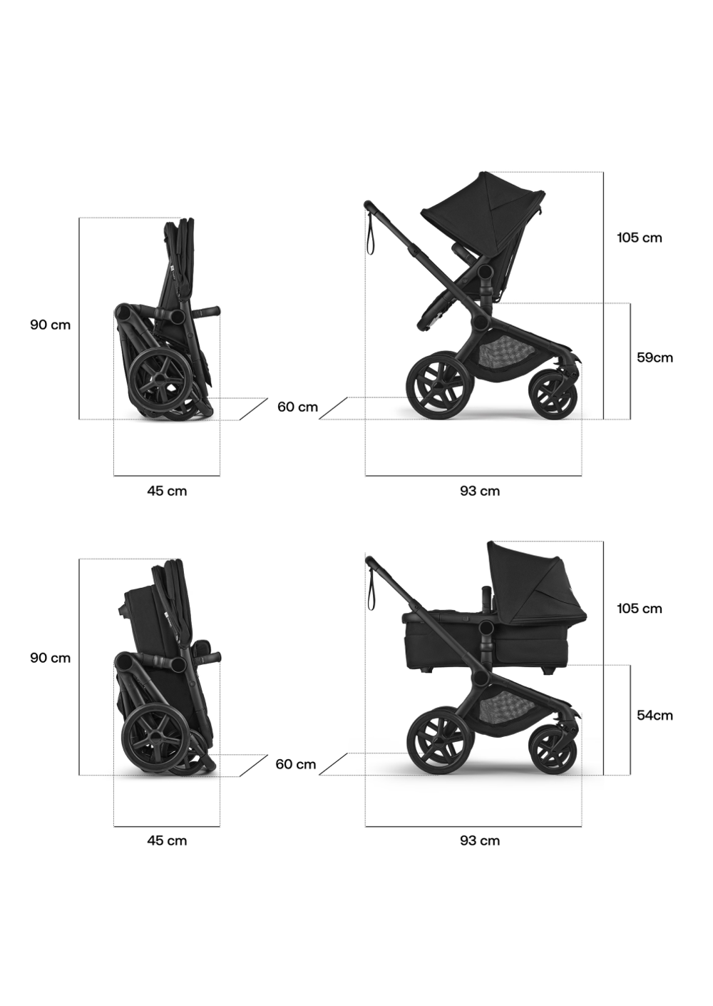 Bugaboo Коляска 2 в 1 Fox 5 Renew complete Black/Deep Indigo-Deep Indigo