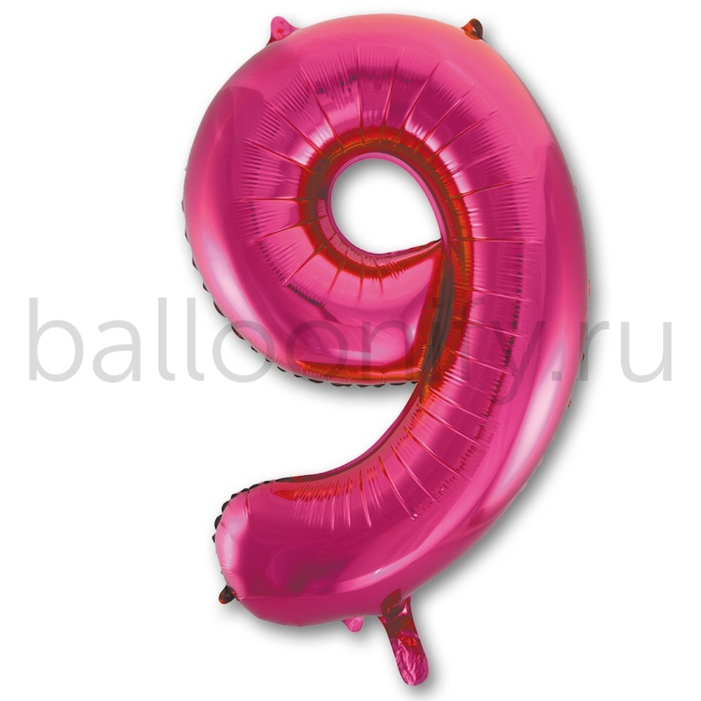 Шар ЦИФРА 9 Fuchsia 40" 102 см