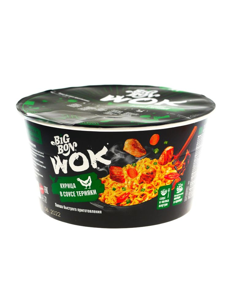 Лапша Big Bon WOK Курица терияки 85 г 3 шт