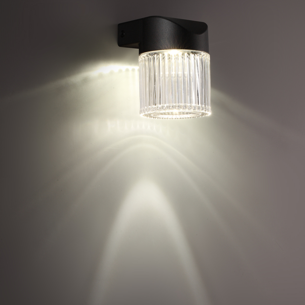 Уличный настенный светодиодный светильник 359291 STREET NT24 000 черный IP65 LED 7W 4000K 175-265V ESTIMA