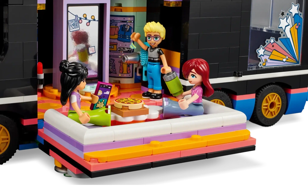 Конструктор LEGO Friends 42619 Автобус для гастролей поп-звездной музыки