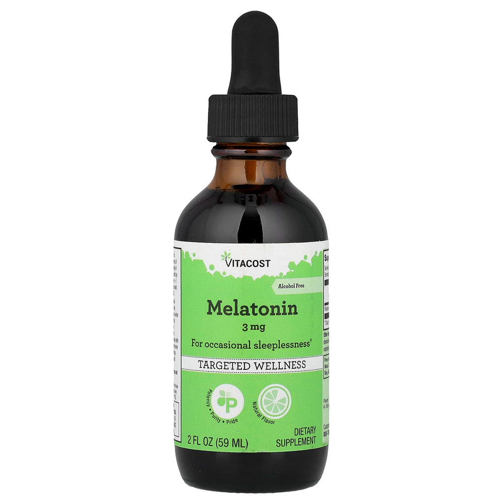 Vitacost, Melatonin, Natural, 2 fl oz (59 ml)