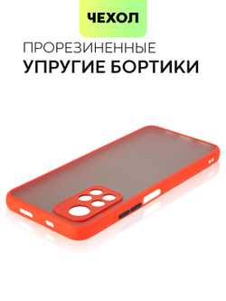 Чехол BROSCORP для Poco M4 Pro 5G оптом (арт. XM-PM4P-ST-TPU-RED-BLACK)
