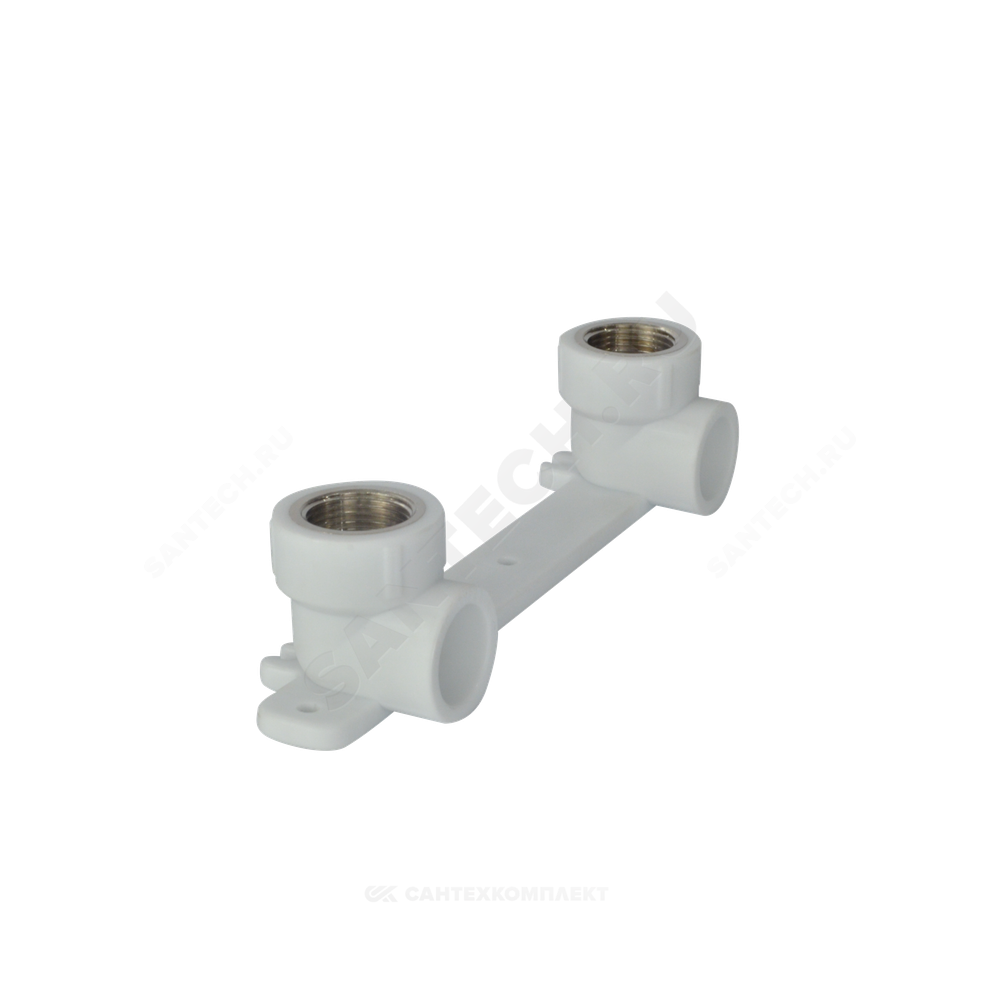 Планка монтажная PP-R белая Дн 25х3/4" ВР под смеситель с водорозетками PRO VALFEX 10124325-PRO