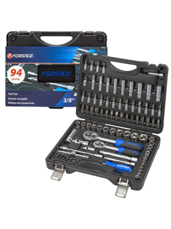 Набор инструментов 94 пр. 1/4''3/8''(6гр)(4-22мм) Forsage F-4941-5DS-м