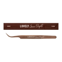 Пинцет с лазерной заточкой Изогнутый Grace Elegante Bronze Lovely