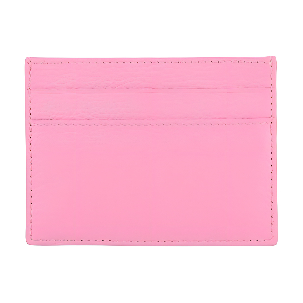 Balenciaga 4 Card Slots Cow Leather Card Holder Women"s Pink