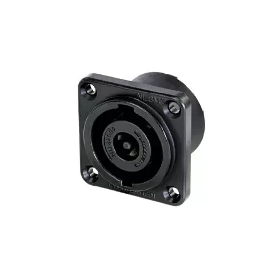 Neutrik NL8MPRXX-BAG панельный разъём Speakon male 8-контактный, квадратный фланец, черненый металли