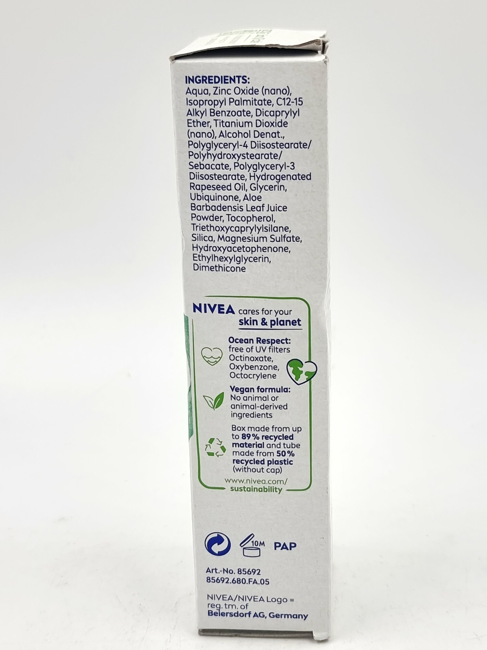 NIVEA SUN Солнцезащитный минеральный крем для лица SPF 50+, 50 мл (Из Финляндии)