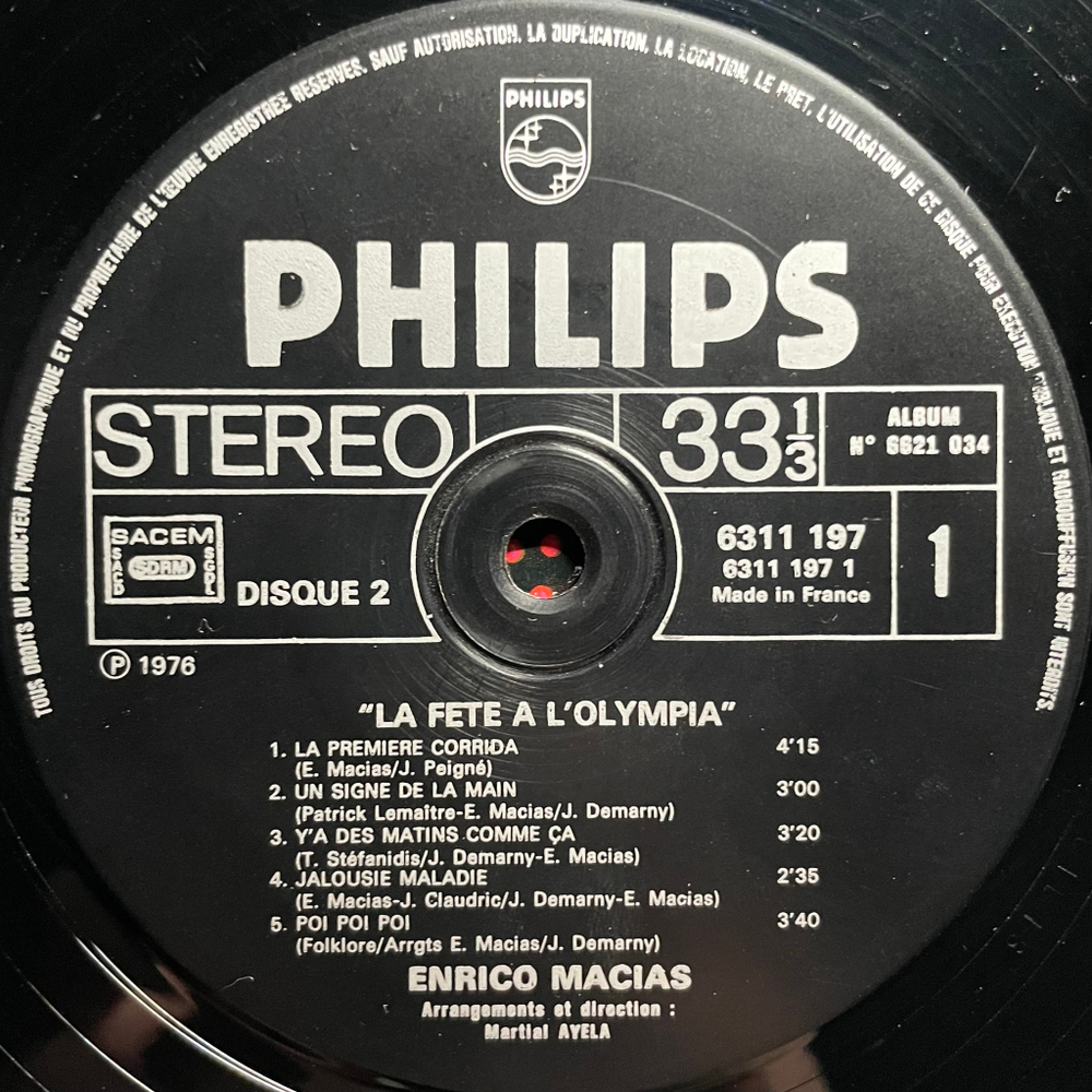 Enrico Macias & Ajda Pekkan ‎– La Féte à L’Olympia 2LP (Франция 1976г.)