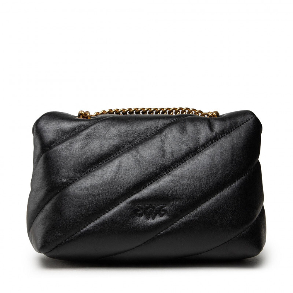 MINI LOVE BAG PUFF MAXI QUILT – black gold