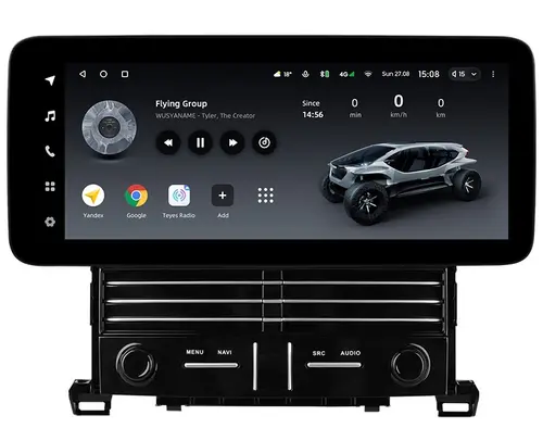 Магнитола для Toyota Alphard 2 H20, Vellfire 2008-2015 (менее 10 динамиков, рамка LUX) - Teyes LUX ONE ROUND монитор 12.3", Android 10, Быстрая, CarPlay, 4G SIM-слот