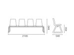 Система с четырьмя сиденьями Papatya X-Treme Bench
