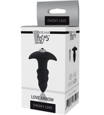 Черная анальная вибровтулка SINGLE SPEED LOVE ARROW PLUG - 9 см. (Цвет: черный)
