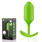 Анальная пробка для ношения цвета лайм 12,7см b-Vibe Snug Plug 3 BV-009-LME