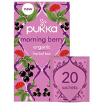 Чай ройбуш ягодно-травяной Pukka Morning Berry черная смородина и женьшень, 20 пакетиков, 34 г (из Финляндии)