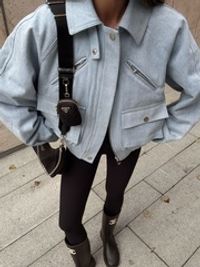 Удлинённый бомбер DENIM