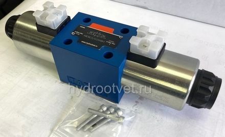 4WE10J31/CG24N9K4/V - Гидрораспределитель золотниковый Ду 10 с электроуправлением G24, схема J (34), возврат - пружинный, FKM