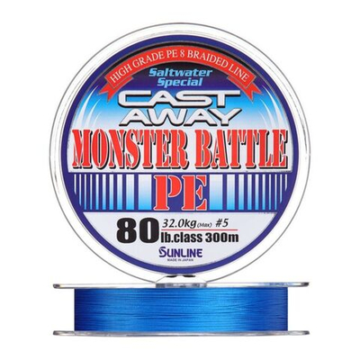 Шнур плетеный SUNLINE SWS Cast Away Monster Battle PE 300m #6.0/90lb