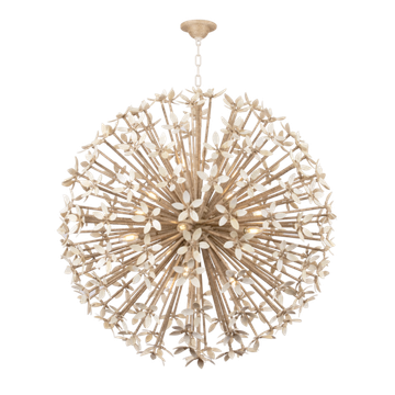 Corbett Corfu Chandelier, 102 cm, Ivory Coco