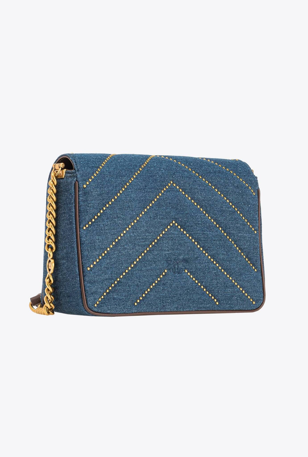 CLASSIC LOVE BAG CLICK DENIM WITH STUDS - denim