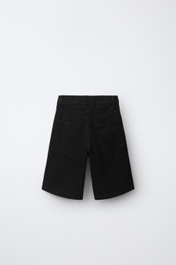 ZARA ДЖИНСОВЫЕ ШОРТЫ, ЧЕРНЫЙ