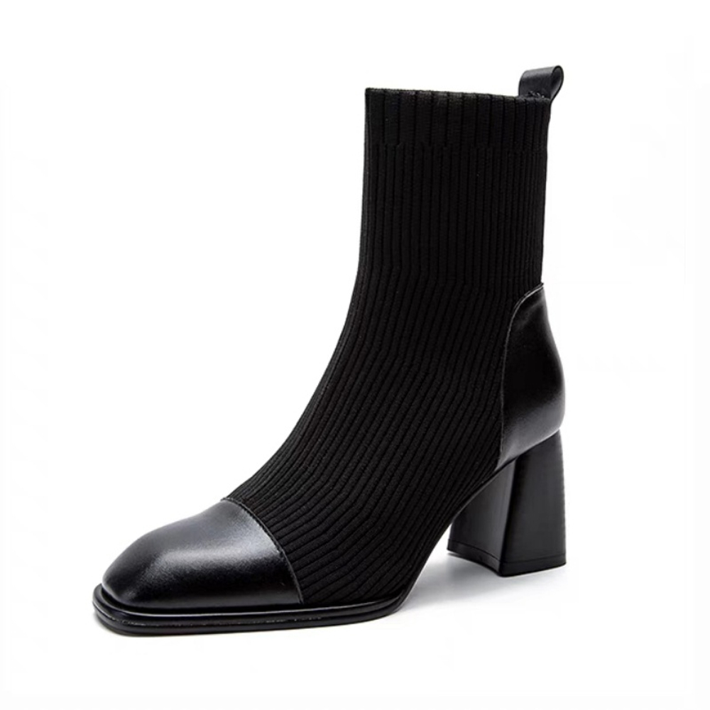 Aimilian PU Stretch Boots Women"s Black