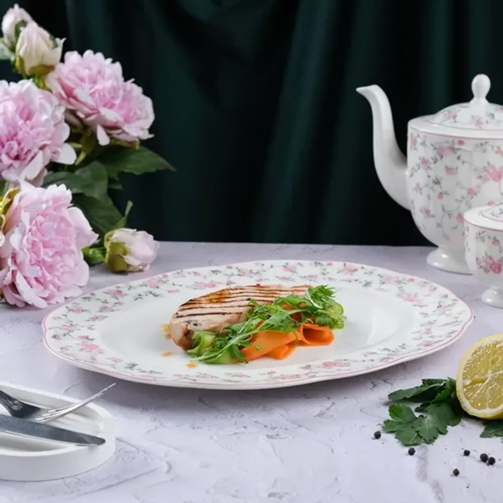Блюдо овальное 34*27 cм h2,5 см La Vie En Rose Noble [1]