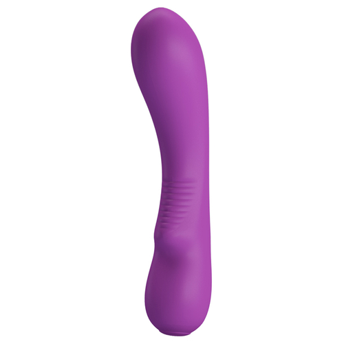 Фиолетовый изогнутый вибратор 19см для точки G Pretty Love G-Spot Vibrator Matt BI-014667-1