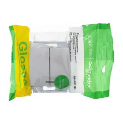 Выключатель двухклавишный с подсветкой Systeme Electric Glossa Платина GSL001253