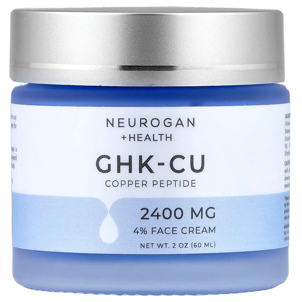 Neurogan Health, GHK-CU, крем для лица с пептидами меди, 60 мл (2 унции)