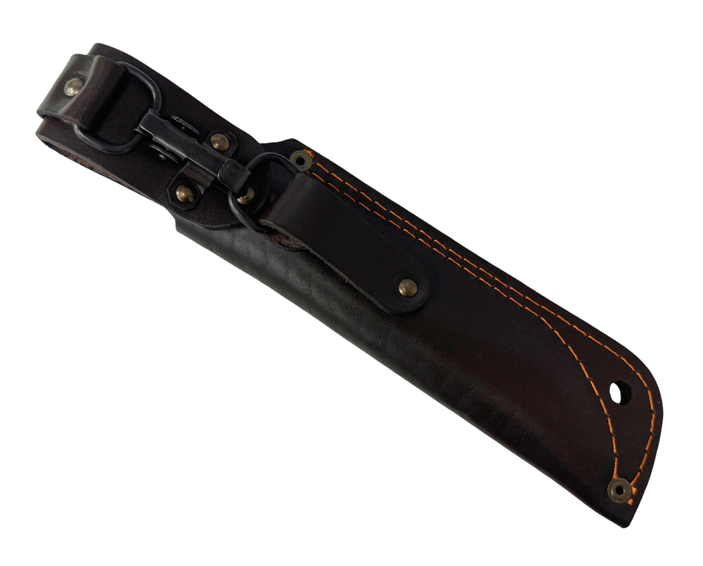Нож Разделочный, сталь Bohler M398, рукоять мельхиор, микарта