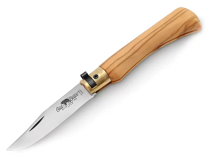Нож складной Old Bear Classical Olive M, сталь 420, Satin, оливковое дерево