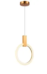 Светильник подвесной светодиодный NewRgy L8015-DW-200 BRASS, 6 Вт, латунный