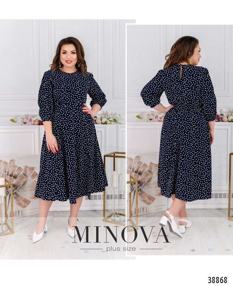 Платье 3142-В-темно-синий Minova Платье 3142-В-темно-синий Minova