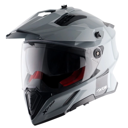 Шлем AXOR X-CROSS DUAL VISOR SC, с визором, цвет светло-серый (XL)