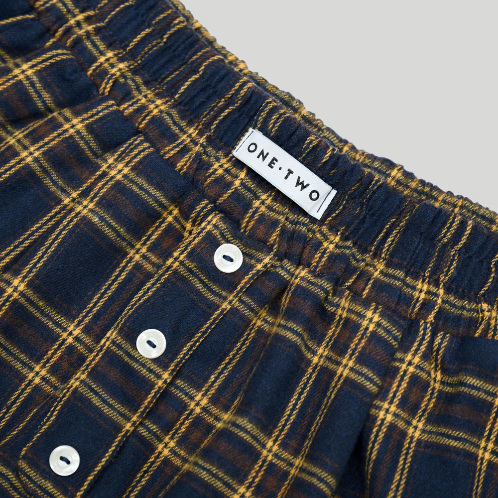 Plaid Boxer Shorts Dark-Blue