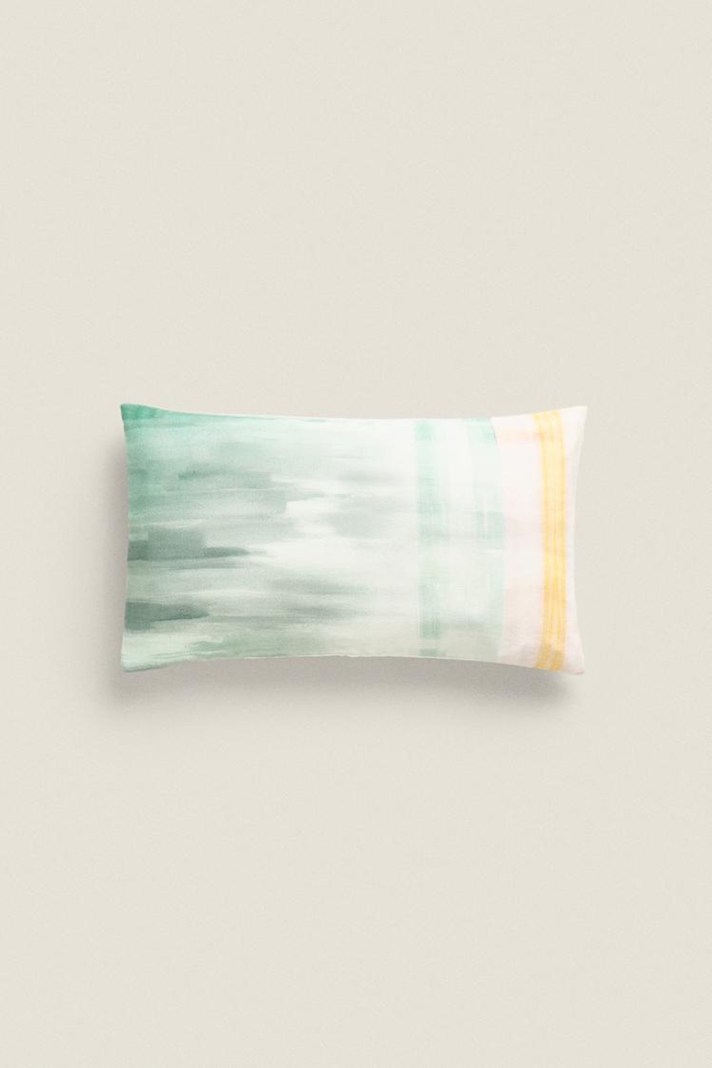 ZARA HOME ЧЕХОЛ ДЛЯ ДЕКОРАТИВНОЙ ПОДУШКИ С ПРИНТОМ ТАЙ ДАЙ, ГОЛУБОЙ