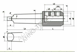 Оправка для корпусных сверл MTA5-SLA40-105 ACCKee