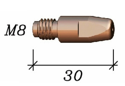 BU-10256 Наконечник CuCrZr M8*10*30L*1,6A Robo