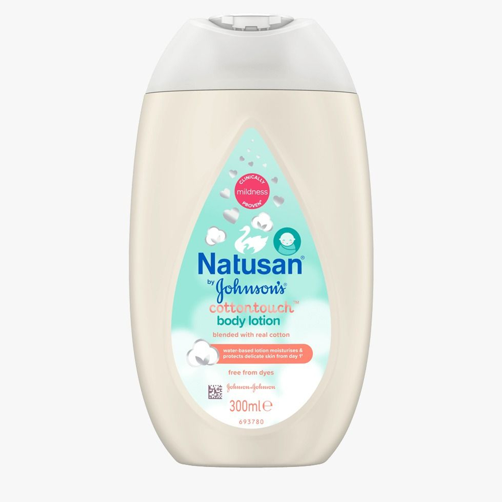 Детский увлажняющий лосьон Natusan by Johnson's Baby Cotton Touch Lotion с хлопком 300 мл (Из Финляндии)